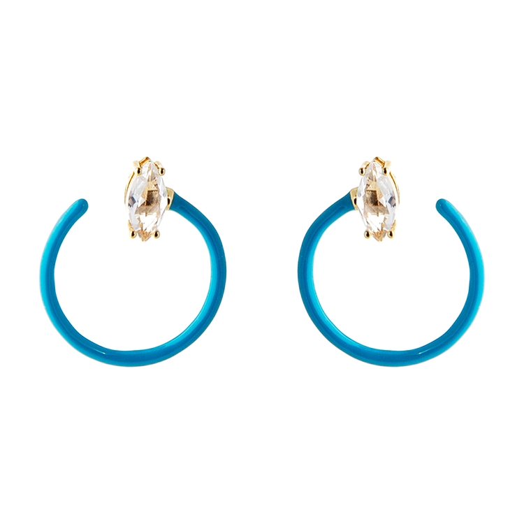 Argola Esmaltada com Zircônias