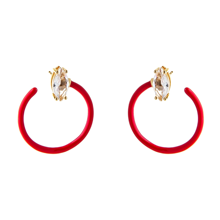 Argola Esmaltada com Zircônias