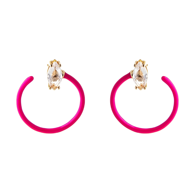 Argola Esmaltada com Zircônias