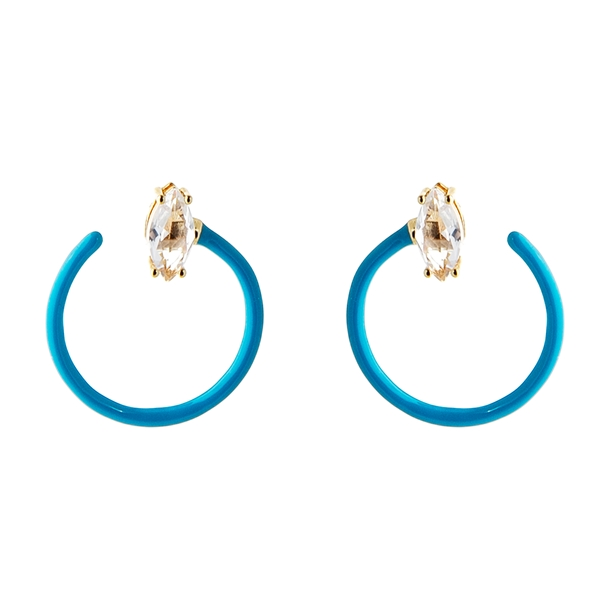 Argola Esmaltada com Zircônias