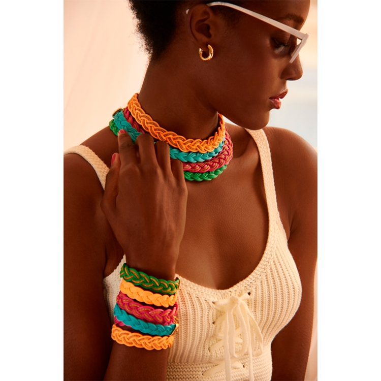 Pulseira Corda Fio Metalizado