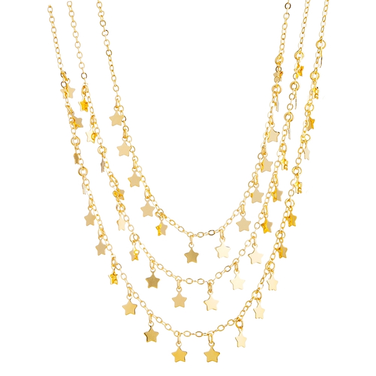 Colar Triplo Estrelas