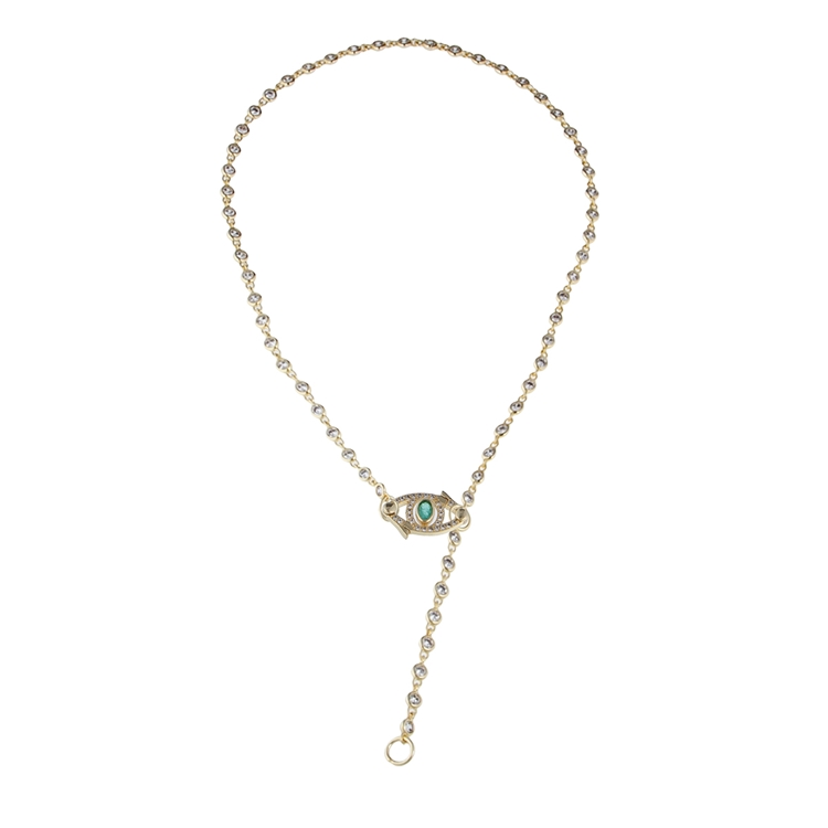 Choker Olho Grego Zircônia Cristal