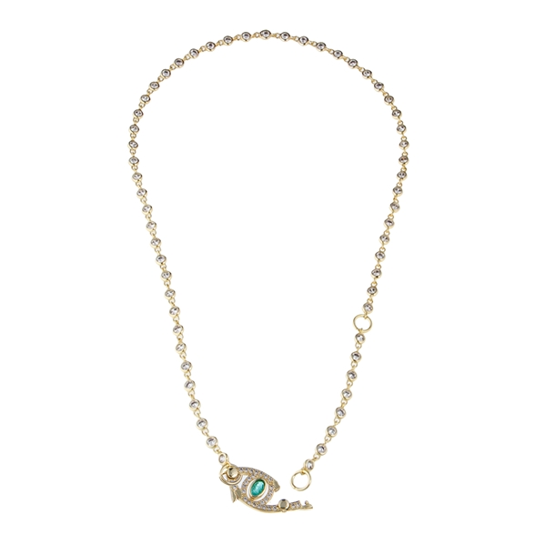 Choker Olho Grego Zircônia Cristal