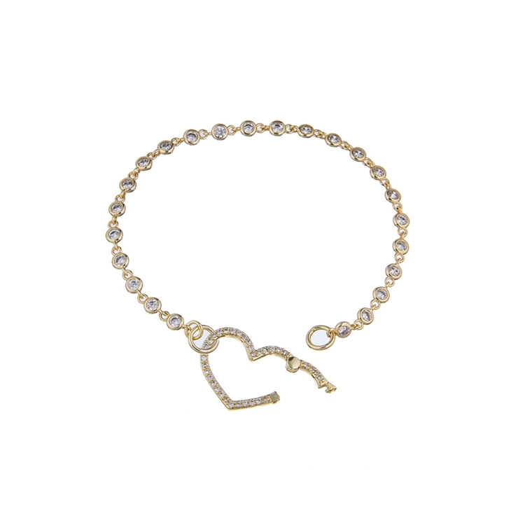 Pulseira Coração Zircônia Cristal