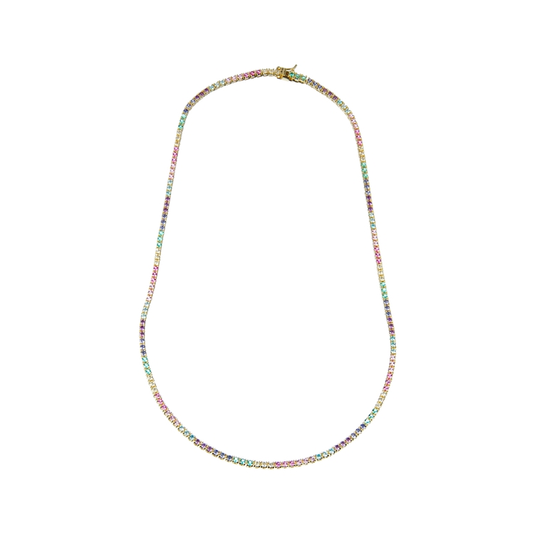 Colar Riviera Anna Rainbow 45cm