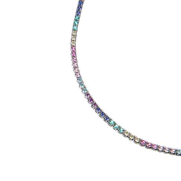 Colar Riviera Anna Rainbow 45cm