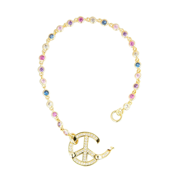 Pulseira Peace Zircônia Rainbow