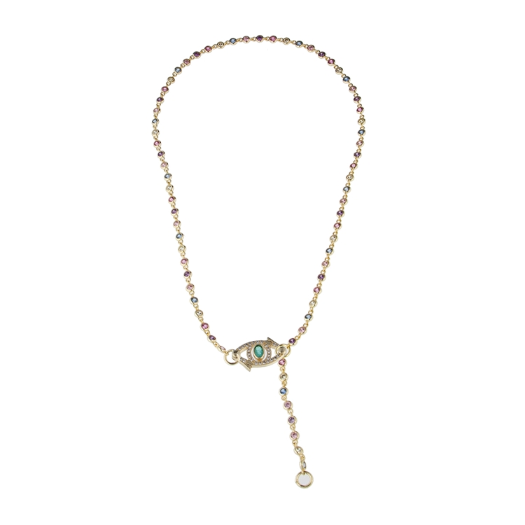 Choker Olho Grego Zircônia Rainbow
