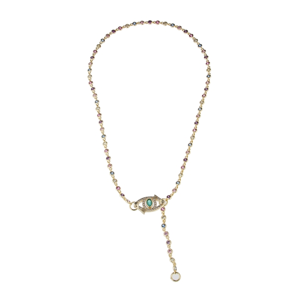 Choker Olho Grego Zircônia Rainbow