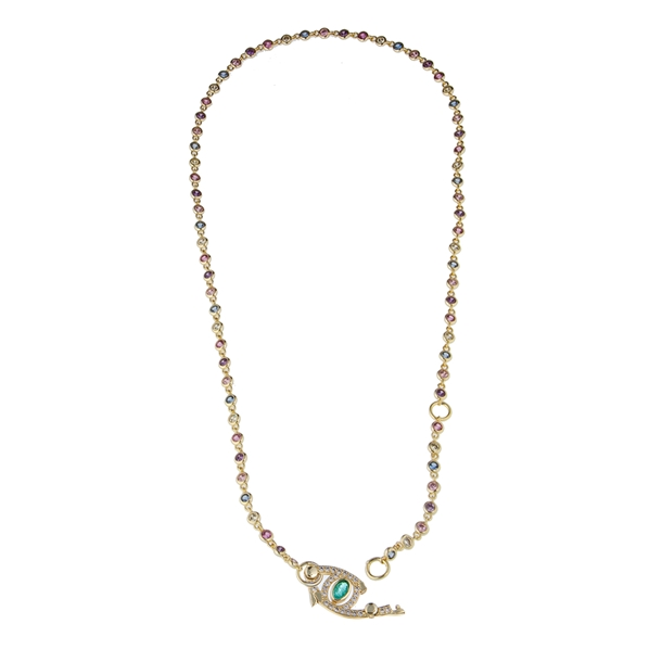 Choker Olho Grego Zircônia Rainbow