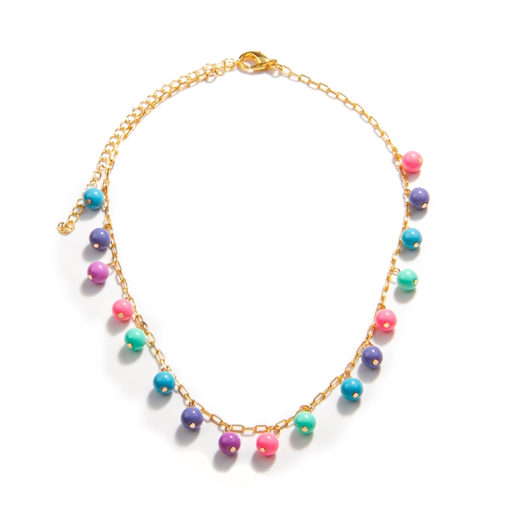 Colar Bolinhas Rainbow Candy