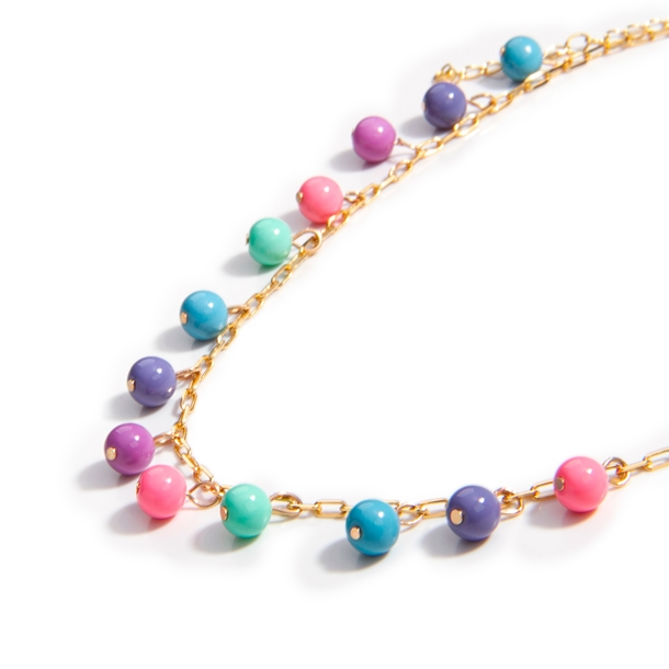 Colar Bolinhas Rainbow Candy