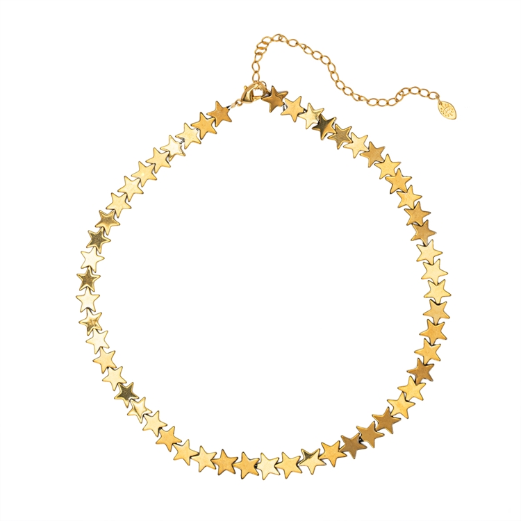 Choker Hematita Estrelas