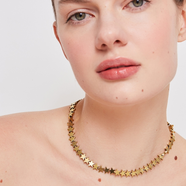Choker Hematita Estrelas