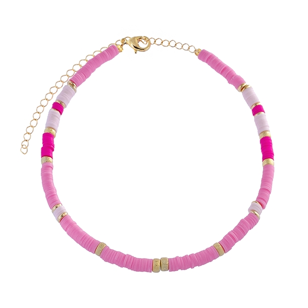 Colar Beads Rosa Candy