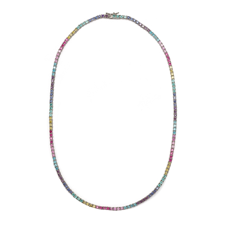 Colar Riviera Aurora Rainbow 38cm