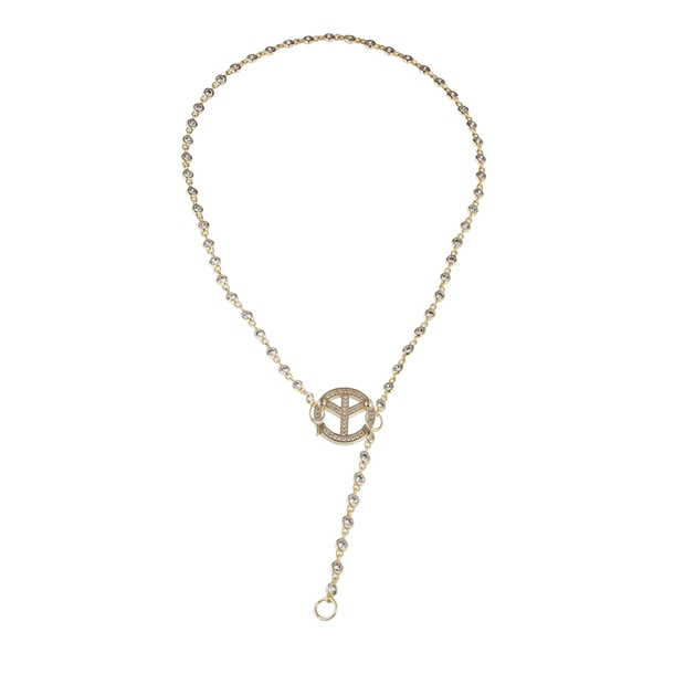 Colar Choker Peace Zircônia Cristal