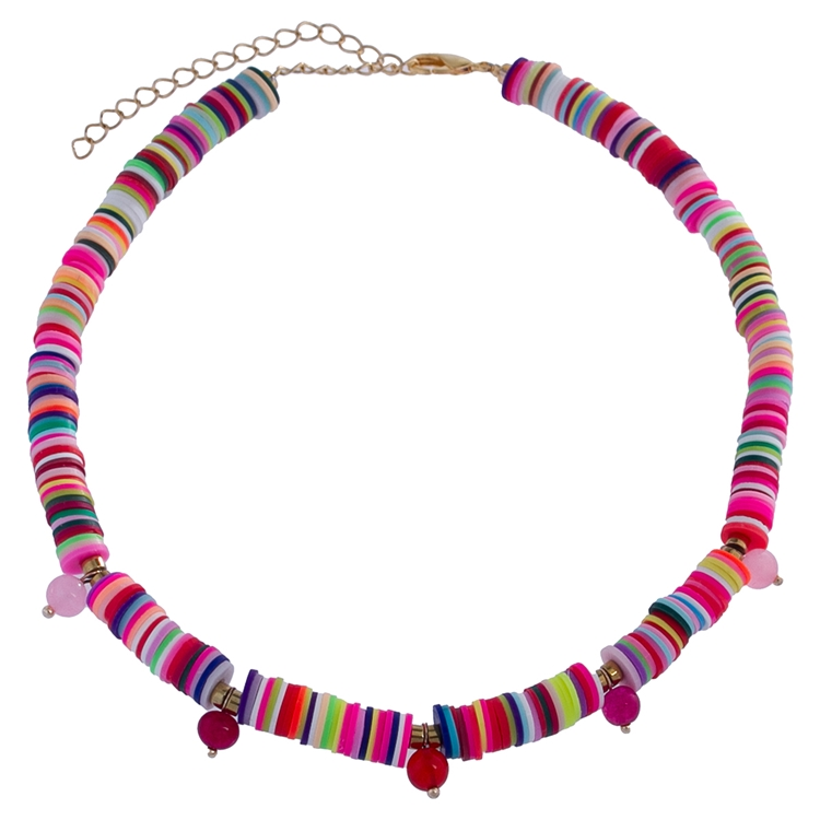 Colar Beads Hematitas e Jade