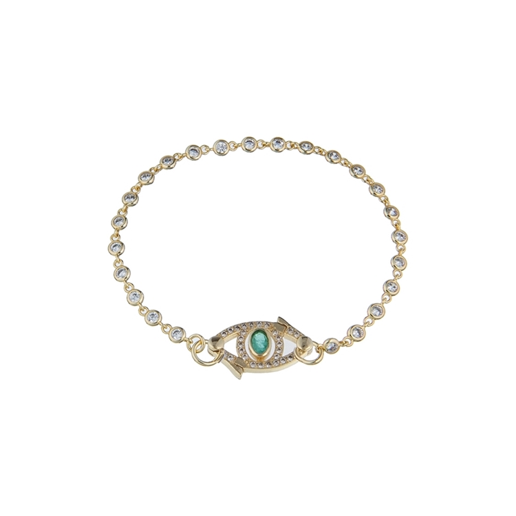 Pulseira Olho Grego  Zircônia  Cristal