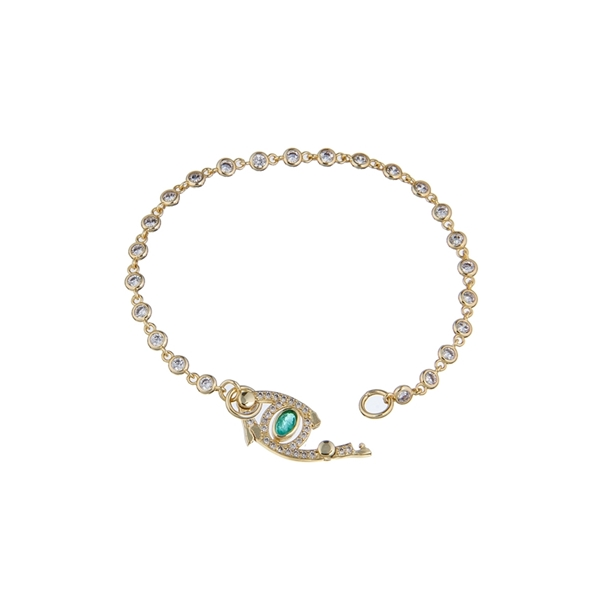 Pulseira Olho Grego  Zircônia  Cristal