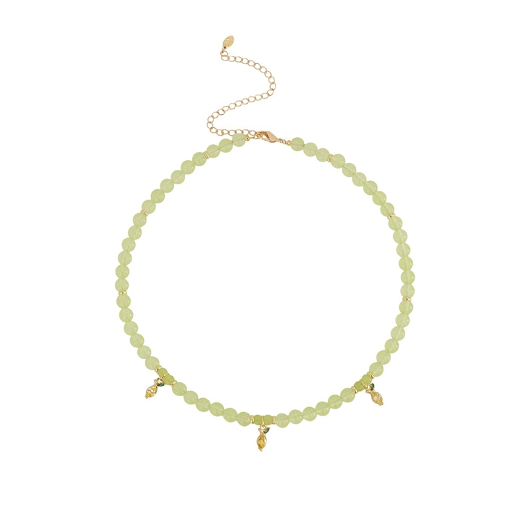 Colar Jade & Fruta Limão