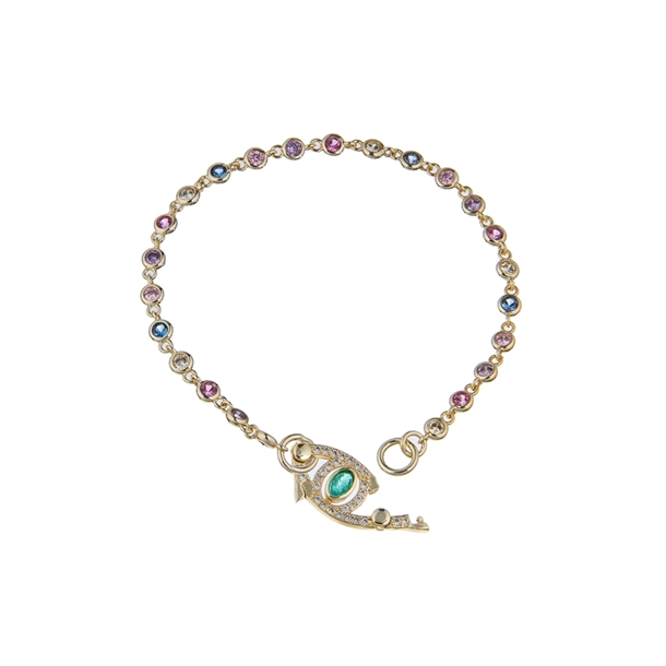 Pulseira Olho Grego  Zircônia  Rainbow