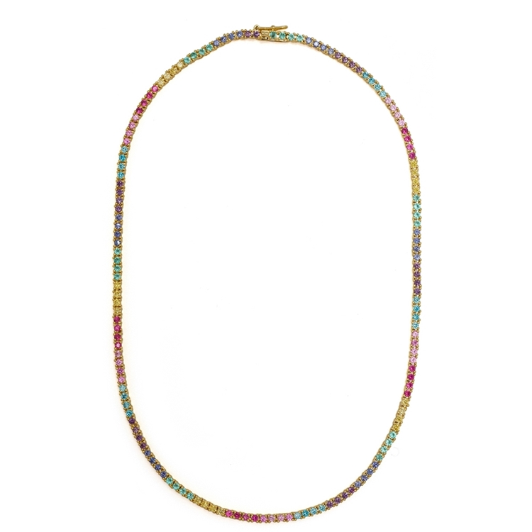 Colar Riviera Aurora Rainbow 60cm