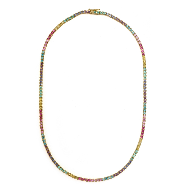 Colar Riviera Aurora Rainbow 60cm