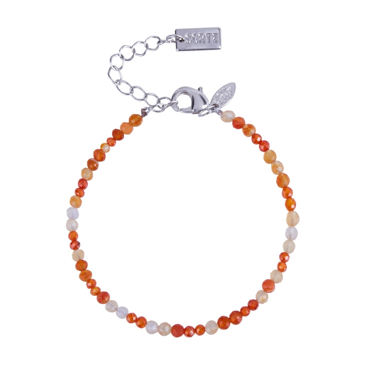 Pulseira Lucky Charm Zircônia Tangerina Sorte