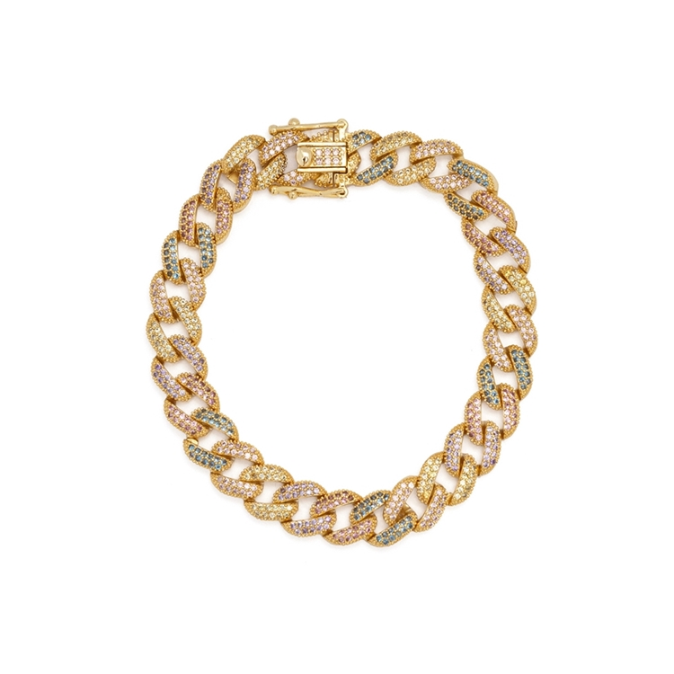 Pulseira Chain Cravejada Zircônias