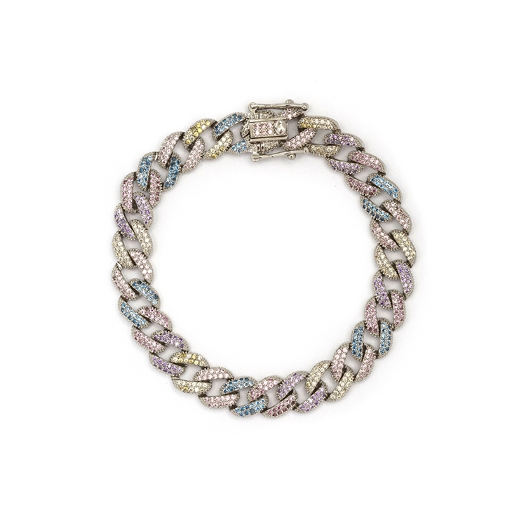 Pulseira Chain Cravejada Zircônias