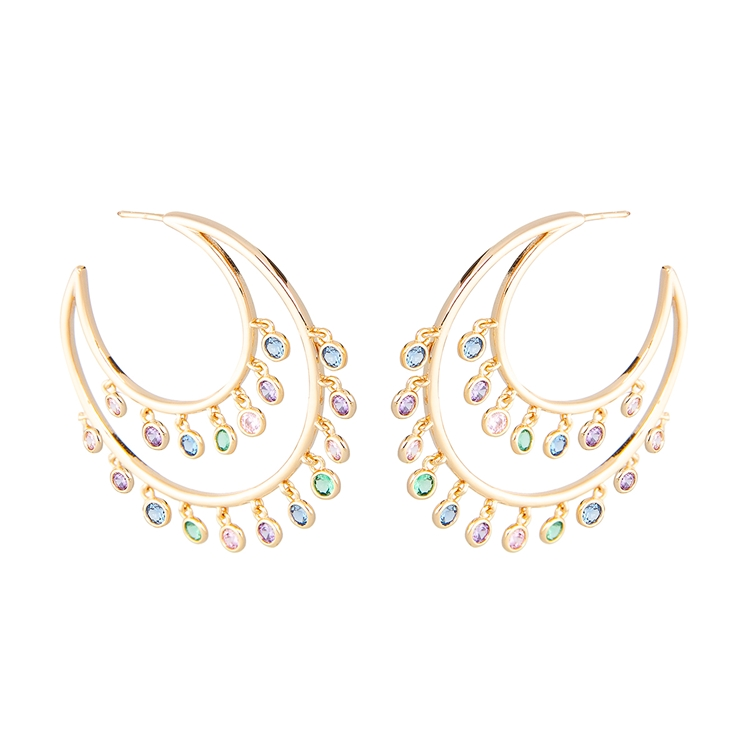 Argola Gotas Zircônias