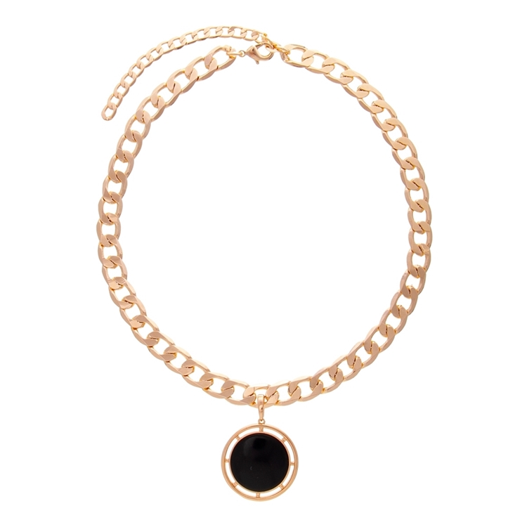 Colar Corrente Olivia Mandala Onix