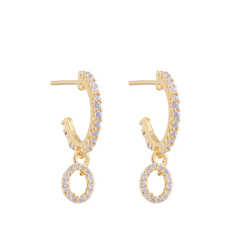 Argola Mini Letras Zircônias