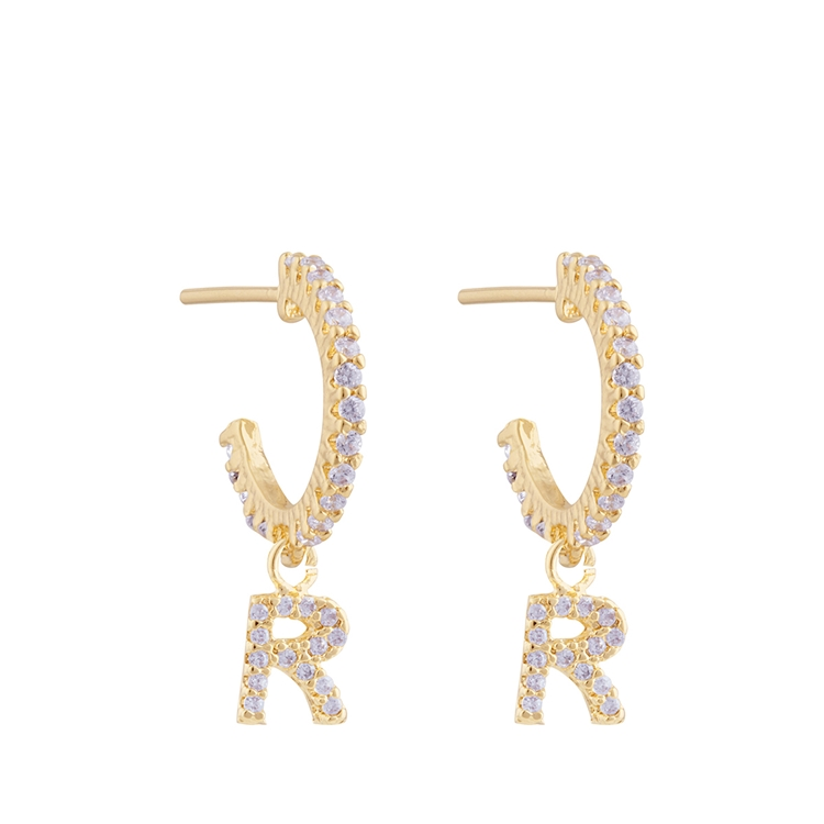 Argola Mini Letras Zircônias