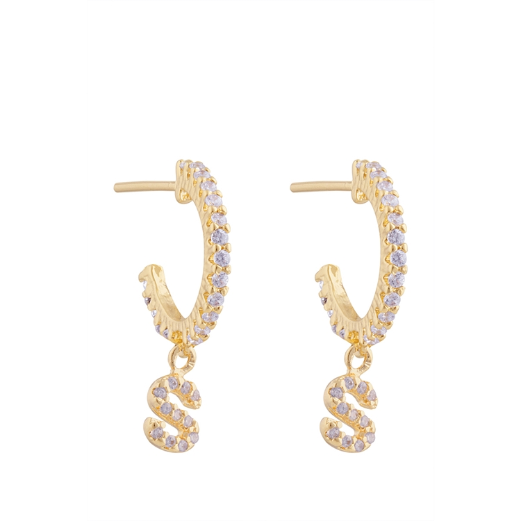 Argola Mini Letras Zircônias