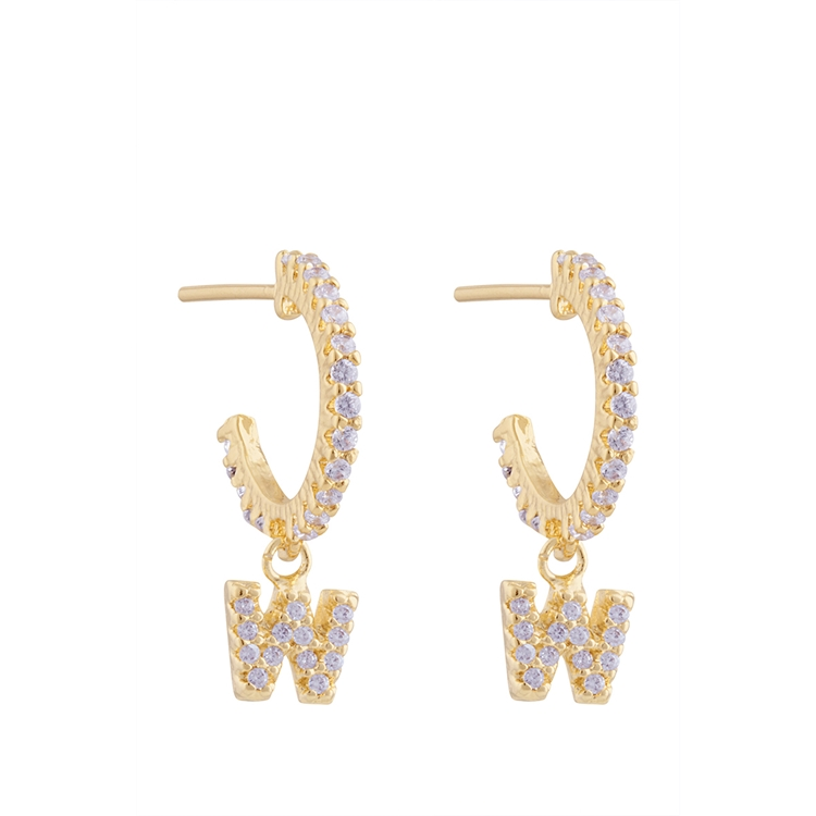 Argola Mini Letras Zircônias