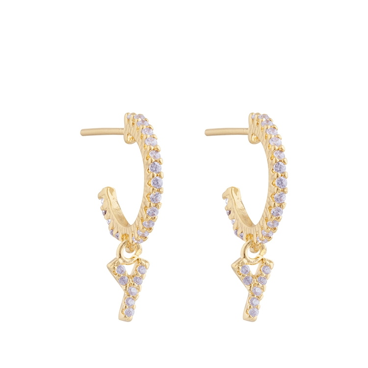 Argola Mini Letras Zircônias