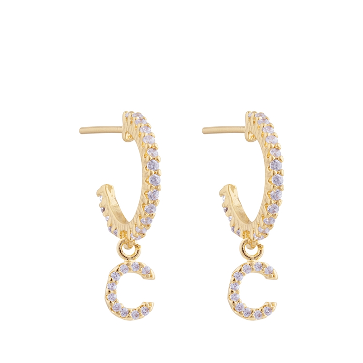 Argola Mini Letras Zircônias