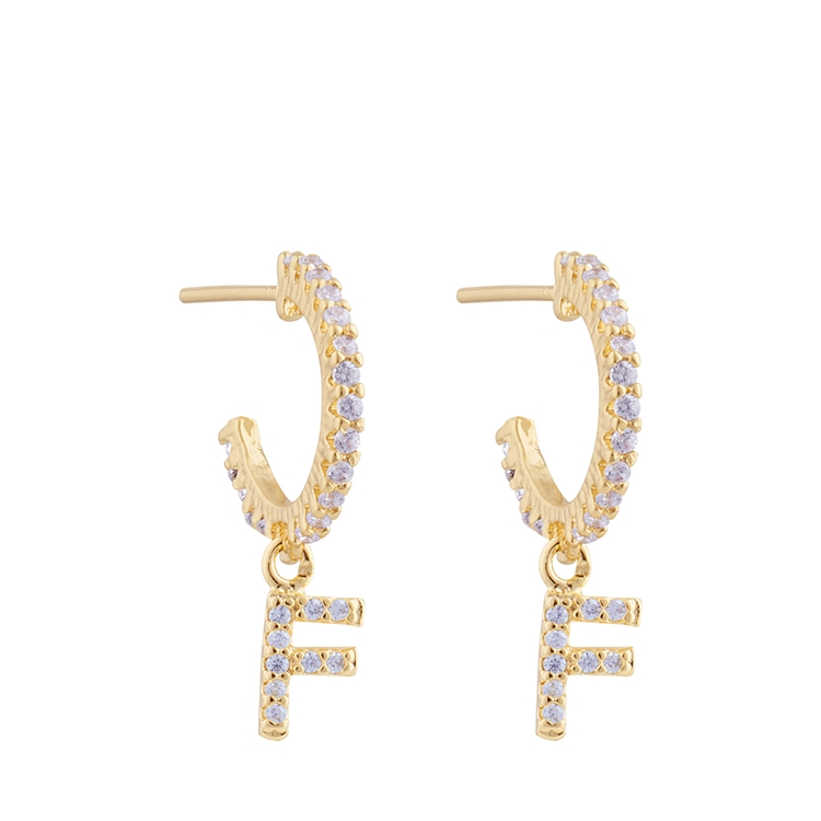 Argola Mini Letras Zircônias