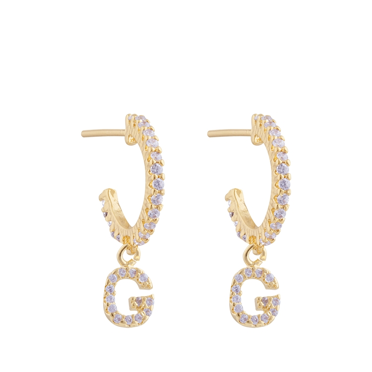 Argola Mini Letras Zircônias