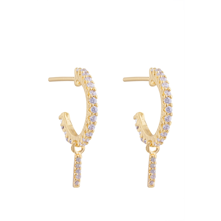 Argola Mini Letras Zircônias