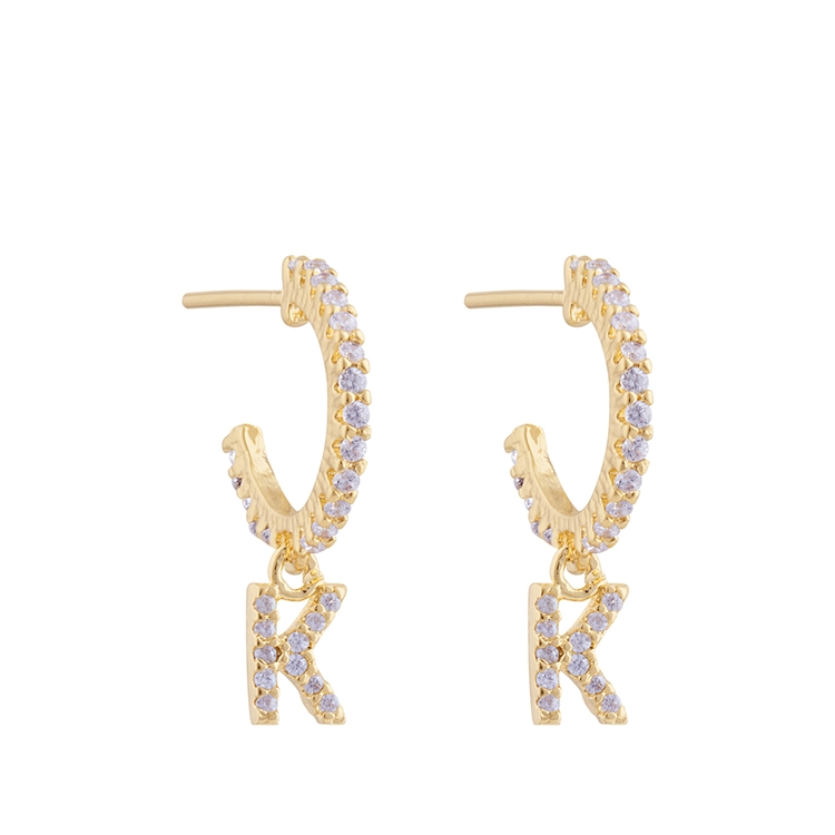 Argola Mini Letras Zircônias