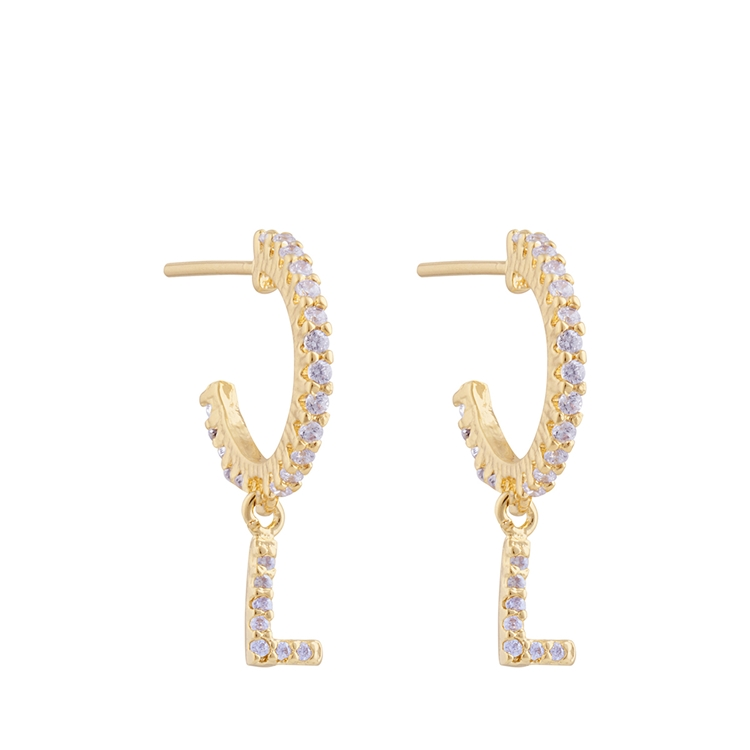 Argola Mini Letras Zircônias