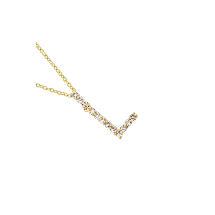 Colar Letras Zircônias Cravejadas