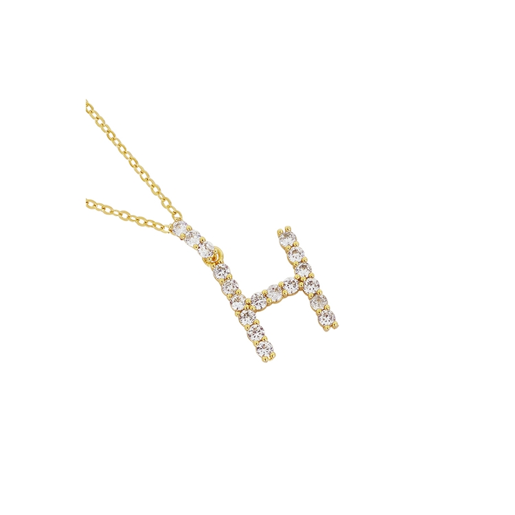 Colar Letras Zircônias Cravejadas