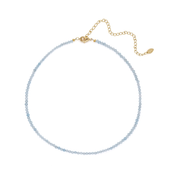 Choker de Água Marinha Natural
