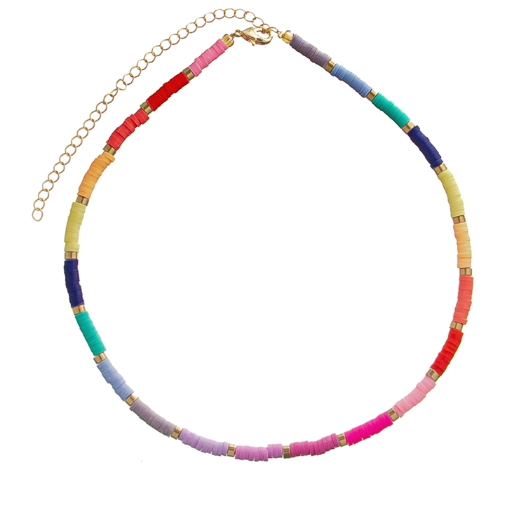 Colar Beads Rainbow