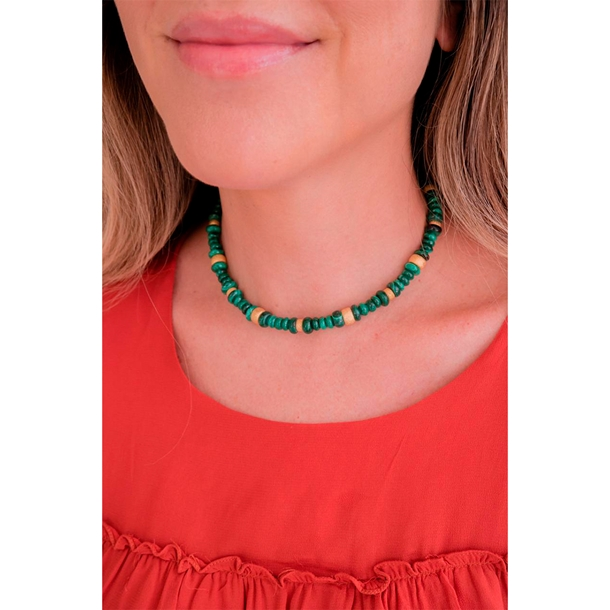 Choker Beads Malaquita
